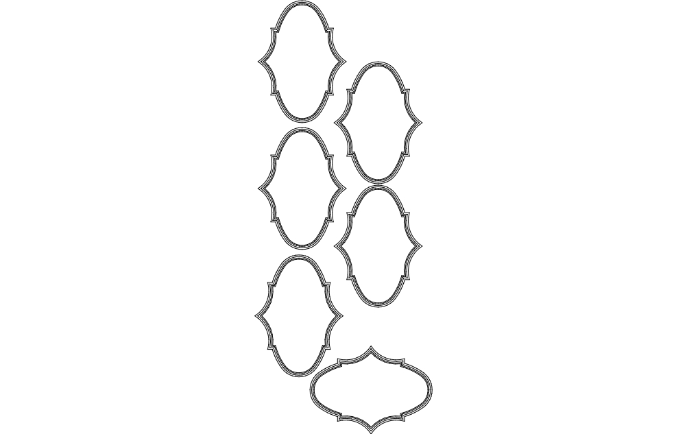 طرح قطر 15 cnc ayna 560 420 مناسب برای استفاده در دستگاه های cnc چوب و cnc لیزر - qatar 15 cnc ayna 560 420 dxf file