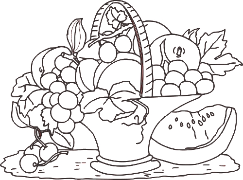 طرح ویترین با میوه‌ها مناسب برای استفاده در دستگاه های cnc چوب و cnc لیزر - Design and vector for CNC machine