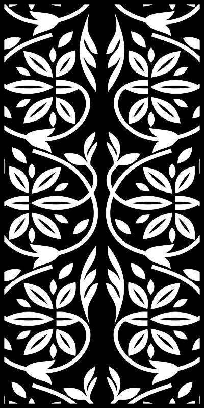 طرح درختان و گل‌ها مناسب برای استفاده در دستگاه های cnc چوب و cnc لیزر - trees floral laser cut privacy screens pattern cdr file