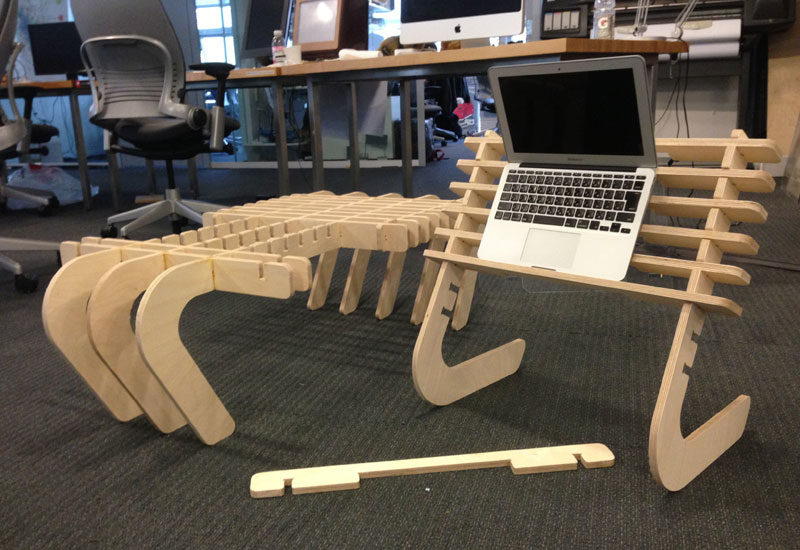 طرح مدرن میز کامپیوتر مناسب برای استفاده در دستگاه های cnc چوب و cnc لیزر - computer table modern design dxf file