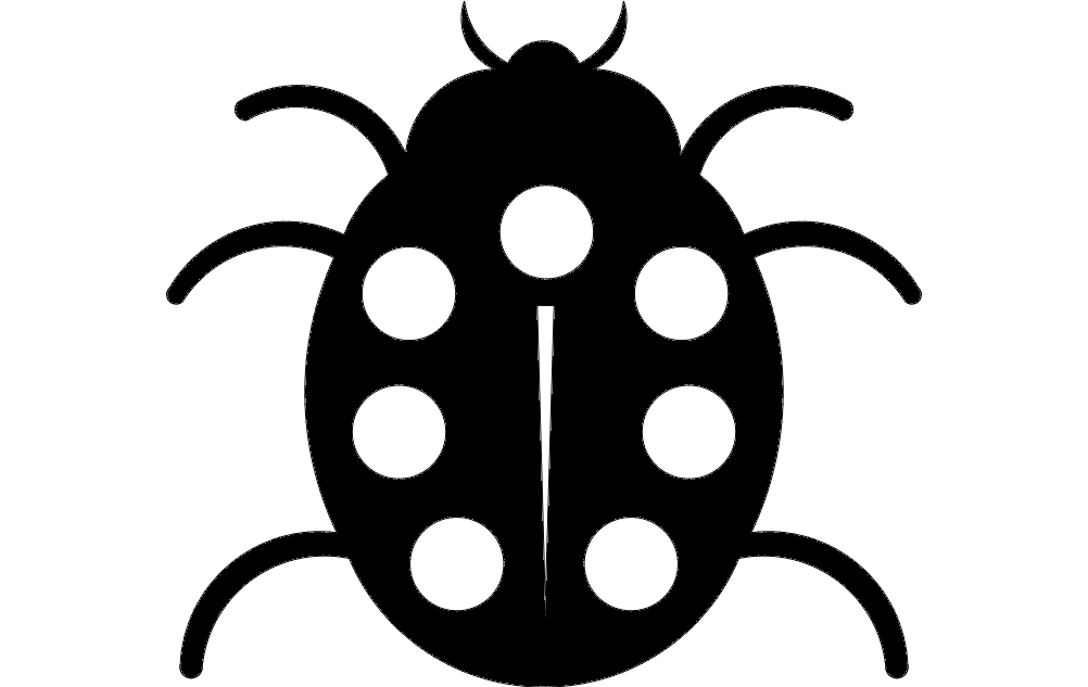 طرح کفشدوزک مناسب برای استفاده در دستگاه های cnc چوب و cnc لیزر - ladybug dxf file