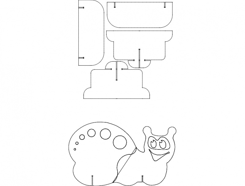 طرح تاوسان sus مناسب برای استفاده در دستگاه های cnc چوب و cnc لیزر - tavsan sus dxf file
