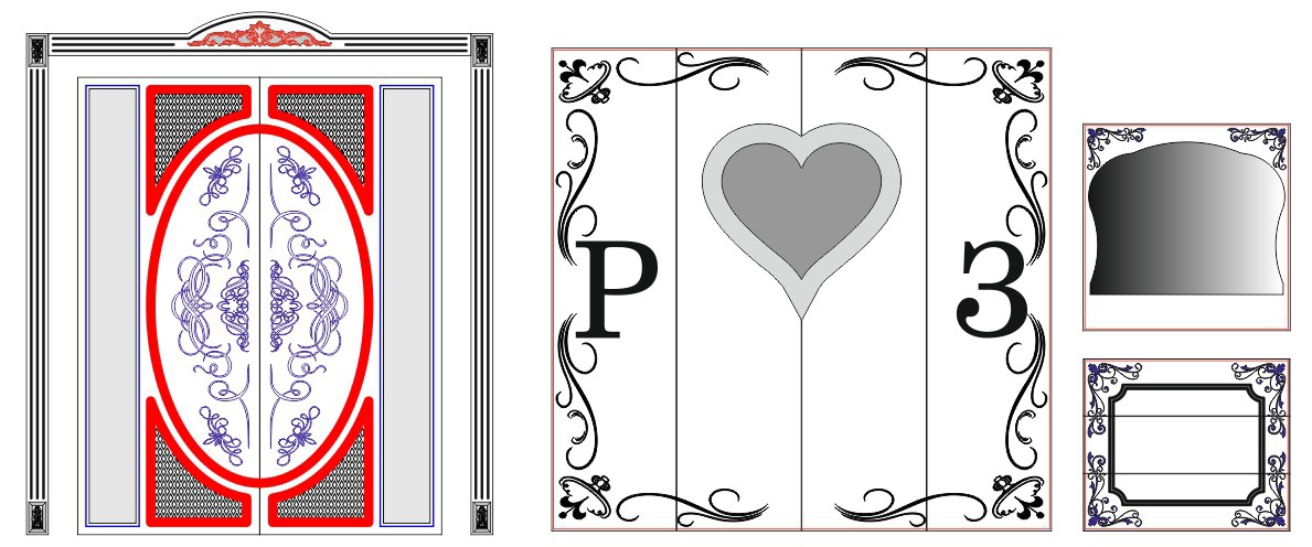 طرح اسپالنیا مناسب برای استفاده در دستگاه های cnc چوب و cnc لیزر - spalnya cdr file