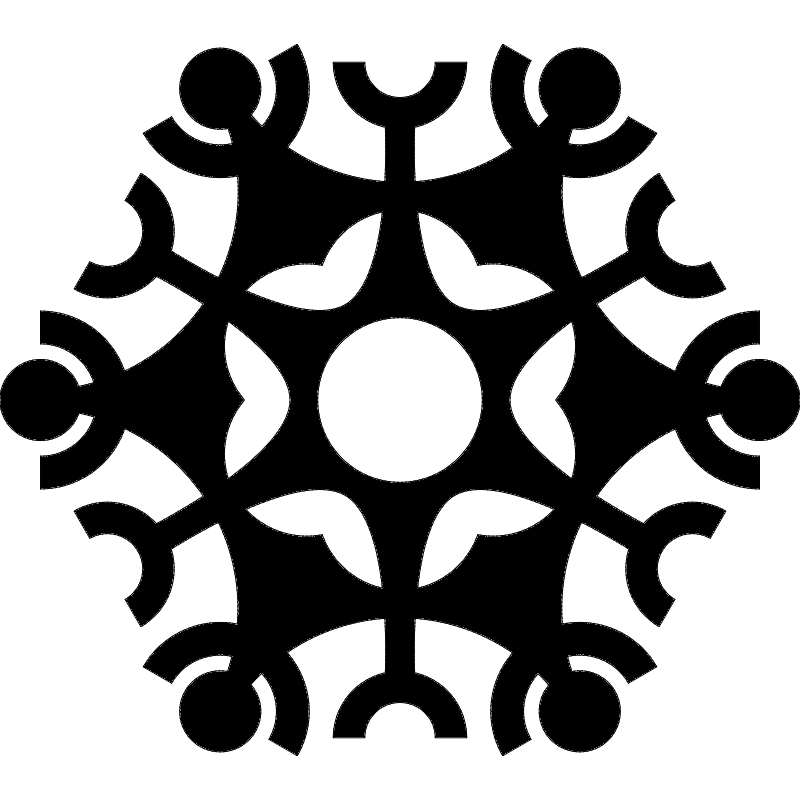 طرح دانه برف مناسب برای استفاده در دستگاه های cnc چوب و cnc لیزر - snowflake design dxf file