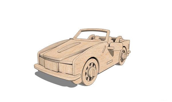 طرح ماشین مدل r 6 میلی‌متری مناسب برای استفاده در دستگاه های cnc چوب و cnc لیزر - car r 6 mm dxf file