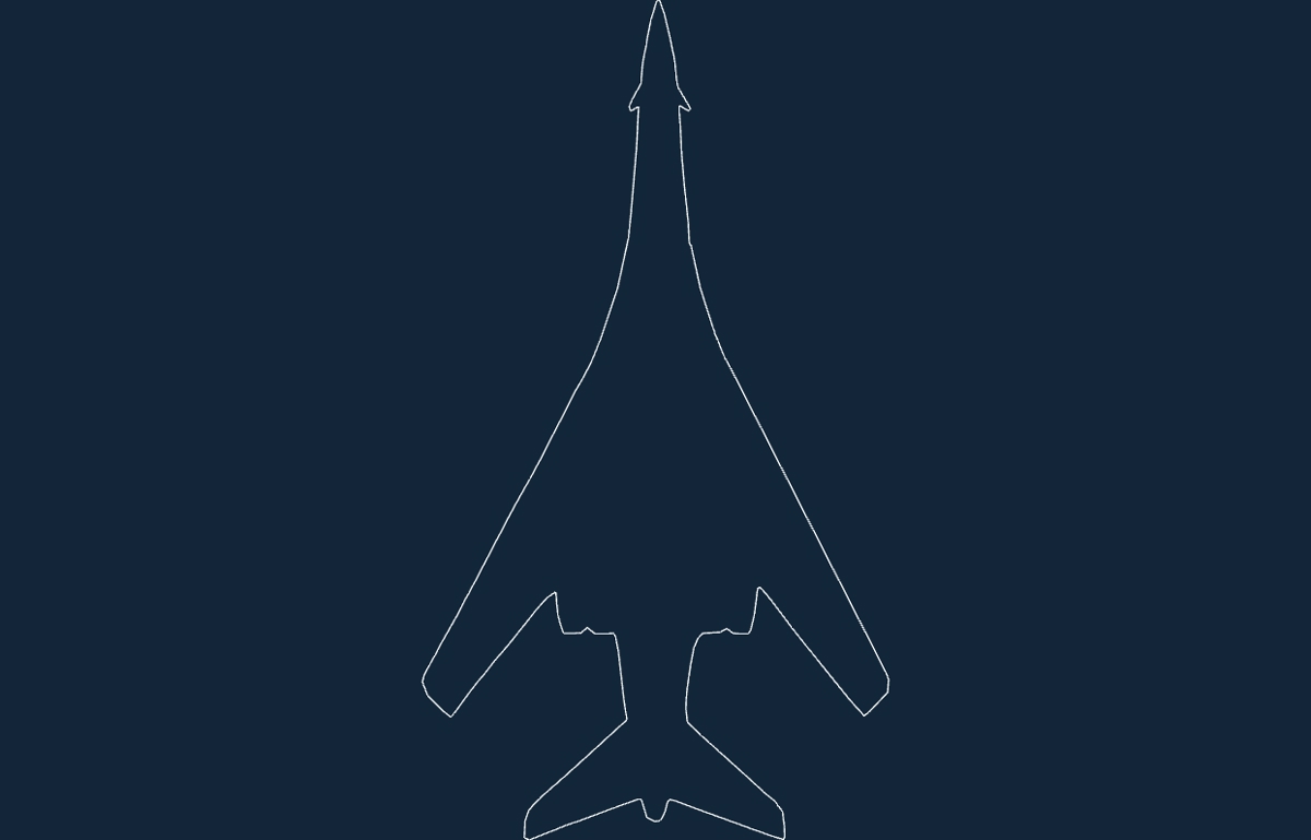 طرح جت b1 مناسب برای استفاده در دستگاه های cnc چوب و cnc لیزر - jet b1 dxf