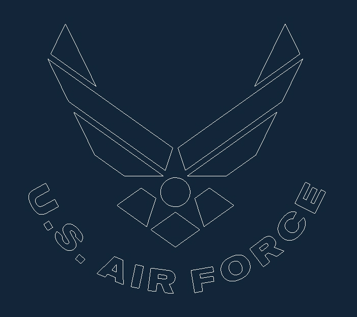 طرح لوگوی آبی af 20120224 8601 1lfdfgf مناسب برای استفاده در دستگاه های cnc چوب و cnc لیزر - blue af logo 20120224 8601 1lfdfgf dxf