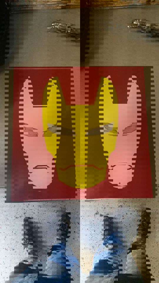 طرح مرد آهنی مناسب برای استفاده در دستگاه های cnc چوب و cnc لیزر - iron man dxf