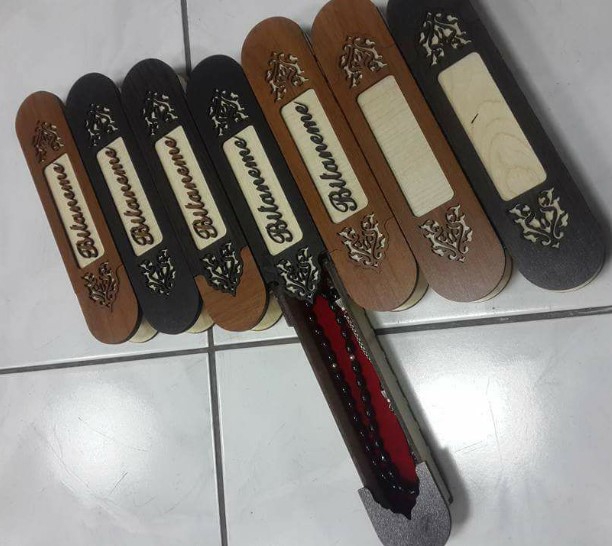 طرح جعبه تسبیح چوبی مناسب برای استفاده در دستگاه های cnc چوب و cnc لیزر - laser cut wooden tasbih box cdr file