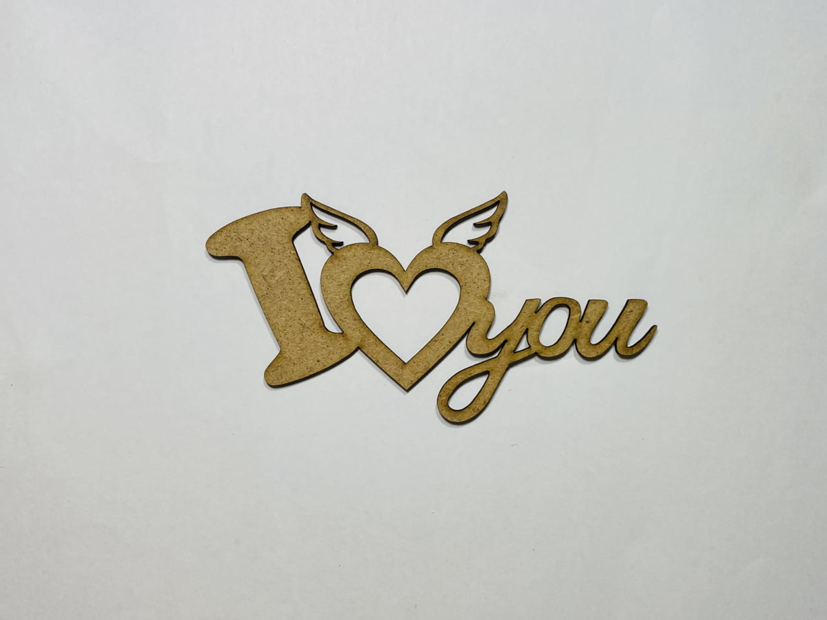 طرح من دوستت دارم طرح چوبی ناتمام مناسب برای استفاده در دستگاه های cnc چوب و cnc لیزر - laser cut i love you wooden cutout unfinished craft cdr file