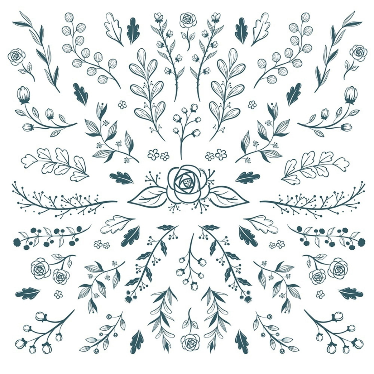 طرح گل مناسب برای استفاده در دستگاه های cnc چوب و cnc لیزر - floral patterns cdr file