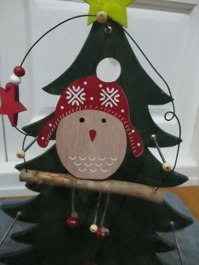 طرح پرنده کریسمس تزیینات زمستانی مناسب برای استفاده در دستگاه های cnc چوب و cnc لیزر - laser cut bird christmas ornament winter decoration cdr file