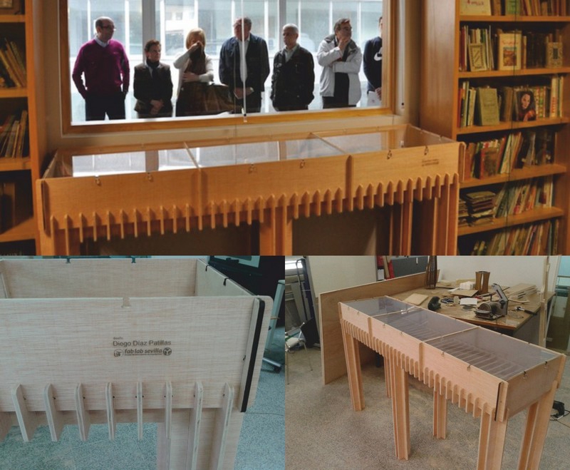 طرح میز نمایشگاهی مناسب برای استفاده در دستگاه های cnc چوب و cnc لیزر - exhibitor table laser cut cdr file