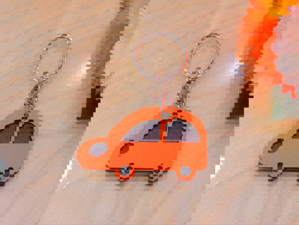 طرح جاکلیدی ماشین مناسب برای استفاده در دستگاه های cnc چوب و cnc لیزر - laser cut car key ring cdr file