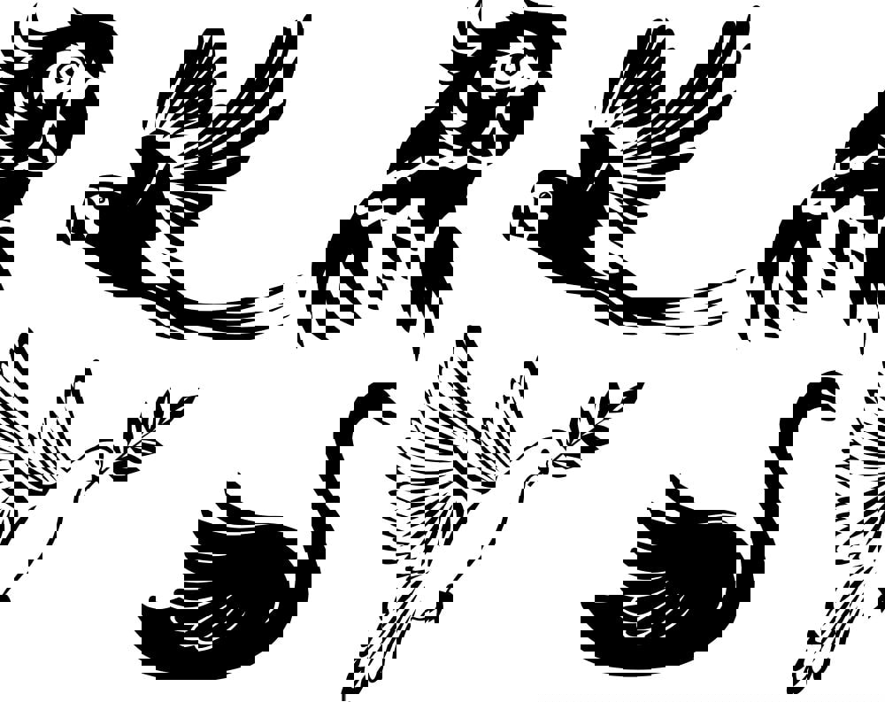 طرح پرندگان مناسب برای استفاده در دستگاه های cnc چوب و cnc لیزر - birds cdr file