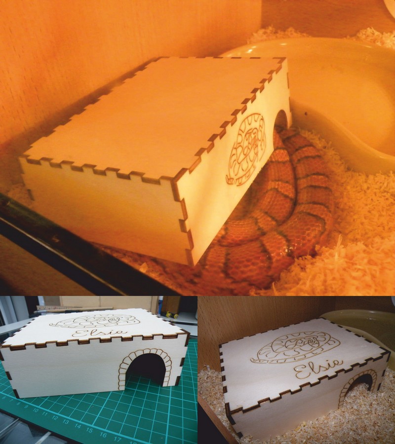 طرح خانه مار مناسب برای استفاده در دستگاه های cnc چوب و cnc لیزر - laser cut snake house dxf file