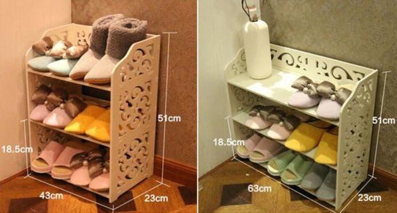 طرح سبد کفش طرح جاکفشی مناسب برای استفاده در دستگاه های cnc چوب و cnc لیزر - laser cut shoe basket storage shoe bin storage cdr file