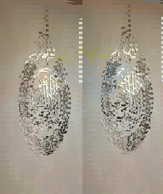 طرح خوشنویسی اسلامی مناسب برای استفاده در دستگاه های cnc چوب و cnc لیزر - islamic calligraphic art dxf file