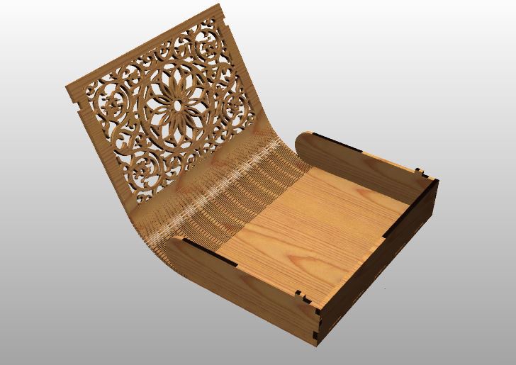 طرح جعبه کتاب مناسب برای استفاده در دستگاه های cnc چوب و cnc لیزر - laser cut book casket cdr file