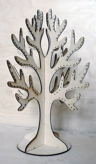 طرح درخت تخته سه لا برای تزئینات مناسب برای استفاده در دستگاه های cnc چوب و cnc لیزر - laser cut plywood tree for decorations cdr file