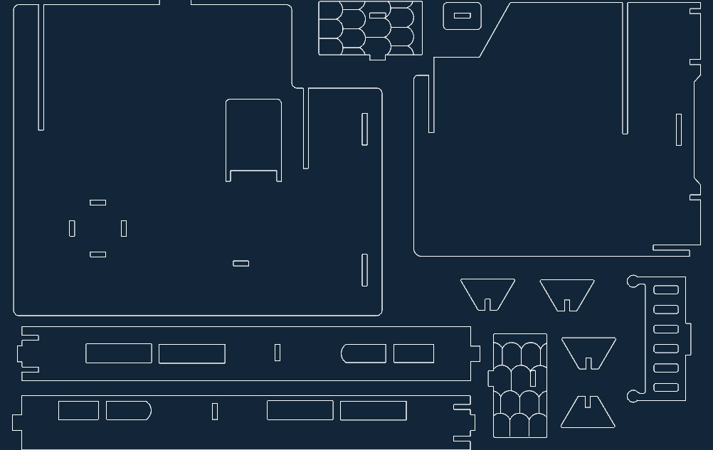 طرح ویلای فانتزی ۷ مناسب برای استفاده در دستگاه های cnc چوب و cnc لیزر - fantasy villa 7 dxf file