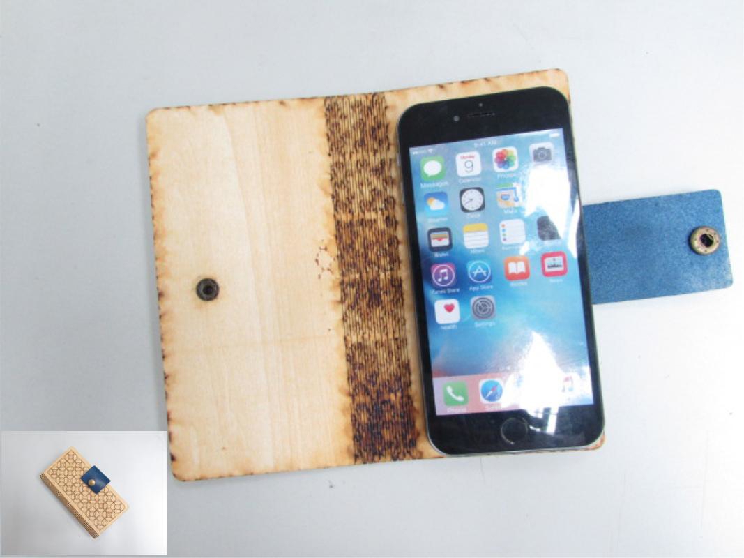 طرح قاب گوشی چوبی مناسب برای استفاده در دستگاه های cnc چوب و cnc لیزر - laser cut wooden phone case dxf file