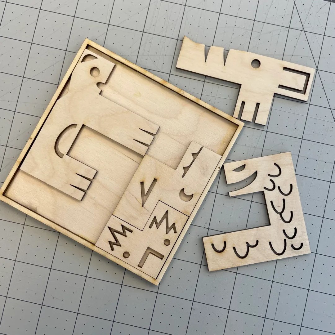 طرح پازل حیوانات مناسب برای استفاده در دستگاه های cnc چوب و cnc لیزر - laser cut animal puzzle svg file