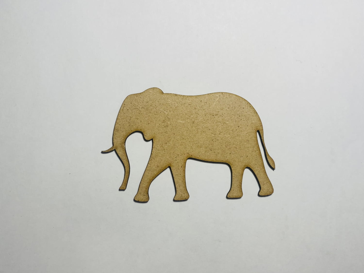 طرح فیل چوبی طرح ناتمام کاردستی مناسب برای استفاده در دستگاه های cnc چوب و cnc لیزر - laser cut elephant wooden cutout unfinished craft cdr file