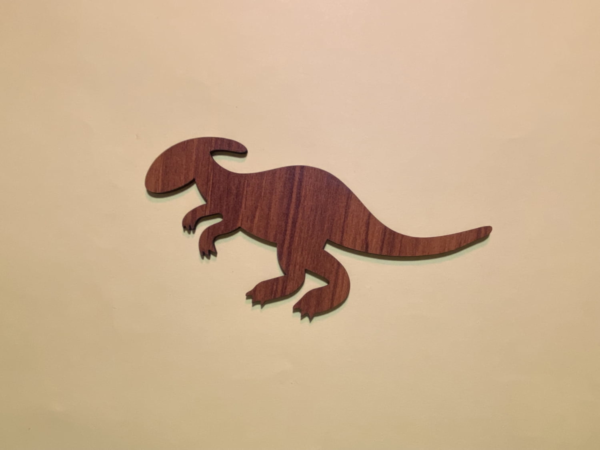 طرح مخصوص کاردستی چوبی طرح دایناسور مناسب برای استفاده در دستگاه های cnc چوب و cnc لیزر - laser cut dinosaur shape unfinished wood craft cdr file