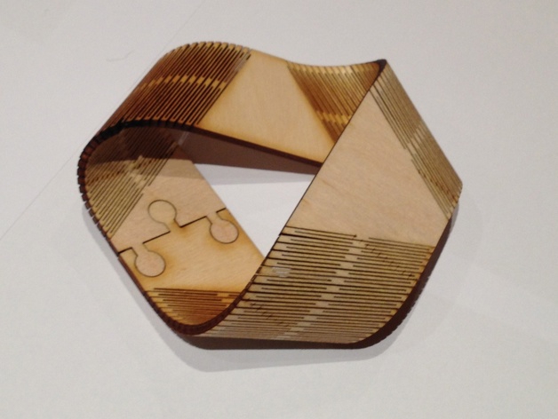 طرح نوار موبیوس مناسب برای استفاده در دستگاه های cnc چوب و cnc لیزر - moebius strip dxf file