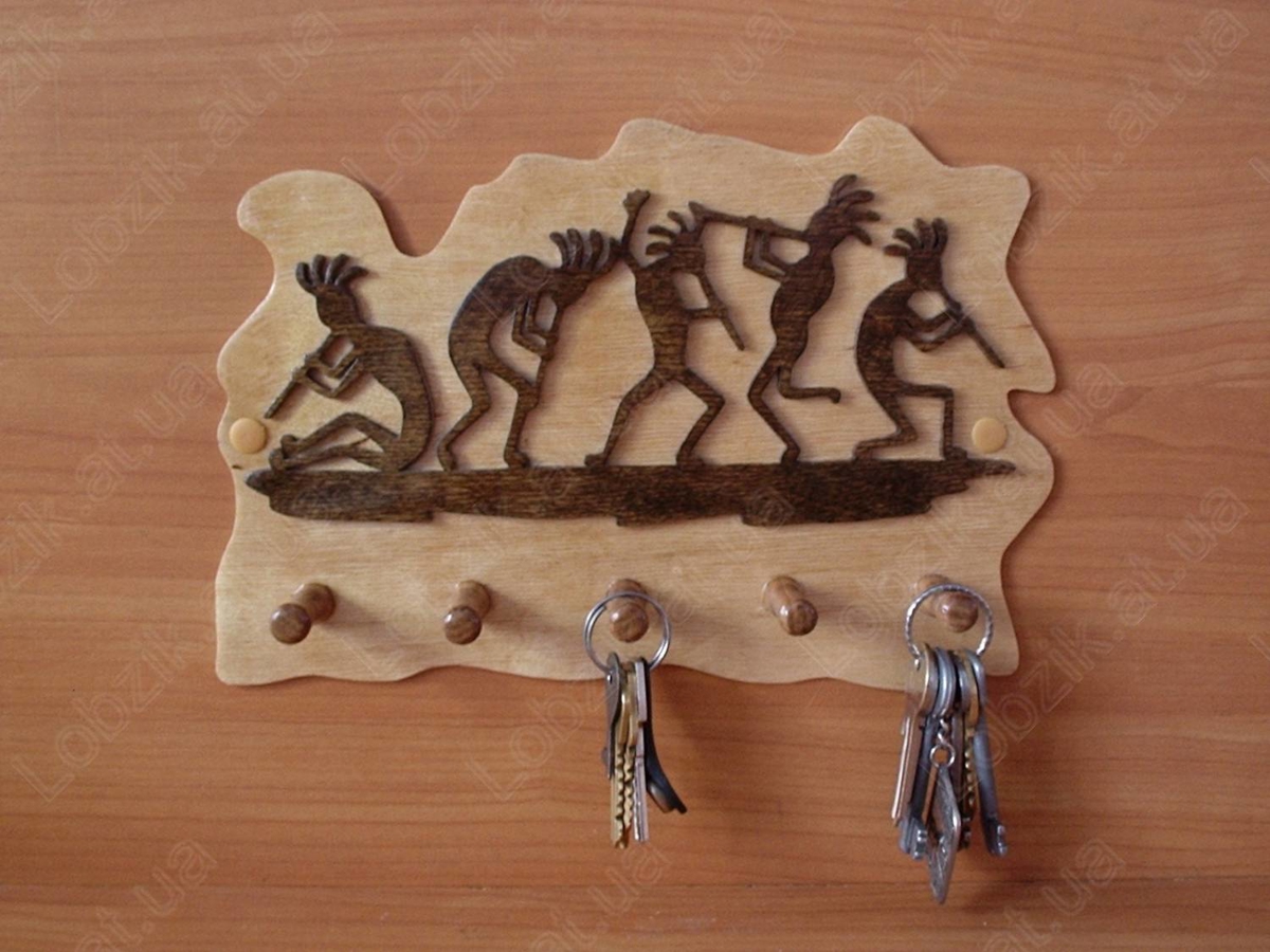 طرح جاکلیدی دیواری کوکوپلی مناسب برای استفاده در دستگاه های cnc چوب و cnc لیزر - kokopelli wall mount key holder cdr file