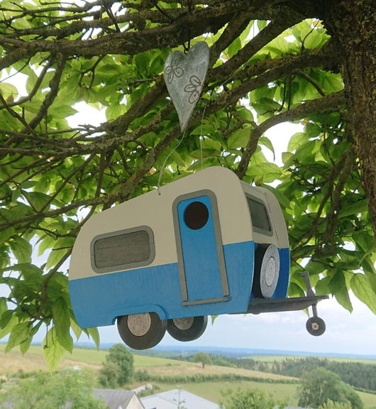 طرح خانه پرنده کاروانی مناسب برای استفاده در دستگاه های cnc چوب و cnc لیزر - laser cut caravan bird house svg file