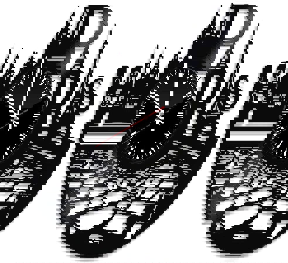 طرح ساعت دیواری وینیل با تم شهر پاریس و فرمت مناسب برای استفاده در دستگاه های cnc چوب و cnc لیزر - laser cut france paris city theme vinyl wall clock dxf file