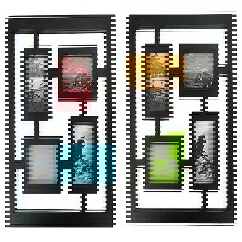 طرح قاب عکس دکور دیواری 4 عکس کلاژ مناسب برای استفاده در دستگاه های cnc چوب و cnc لیزر - laser cut photos frame wall decor 4 photos collage