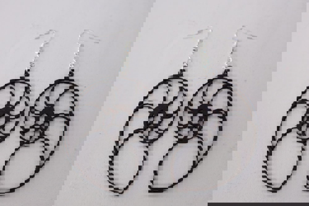 طرح گوشواره طرح قطره ناتیلوس مناسب برای استفاده در دستگاه های cnc چوب و cnc لیزر - laser cut nautilus drop earrings dxf file