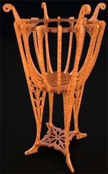 طرح پایه گلدان مناسب برای استفاده در دستگاه های cnc چوب و cnc لیزر - laser cut plant stand support cnc template cdr file