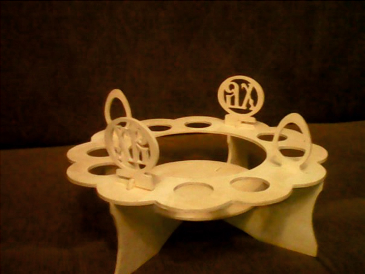 طرح فایل سی دی آر podstavka pod kulich 2 مناسب برای استفاده در دستگاه های cnc چوب و cnc لیزر - podstavka pod kulich 2 cdr file