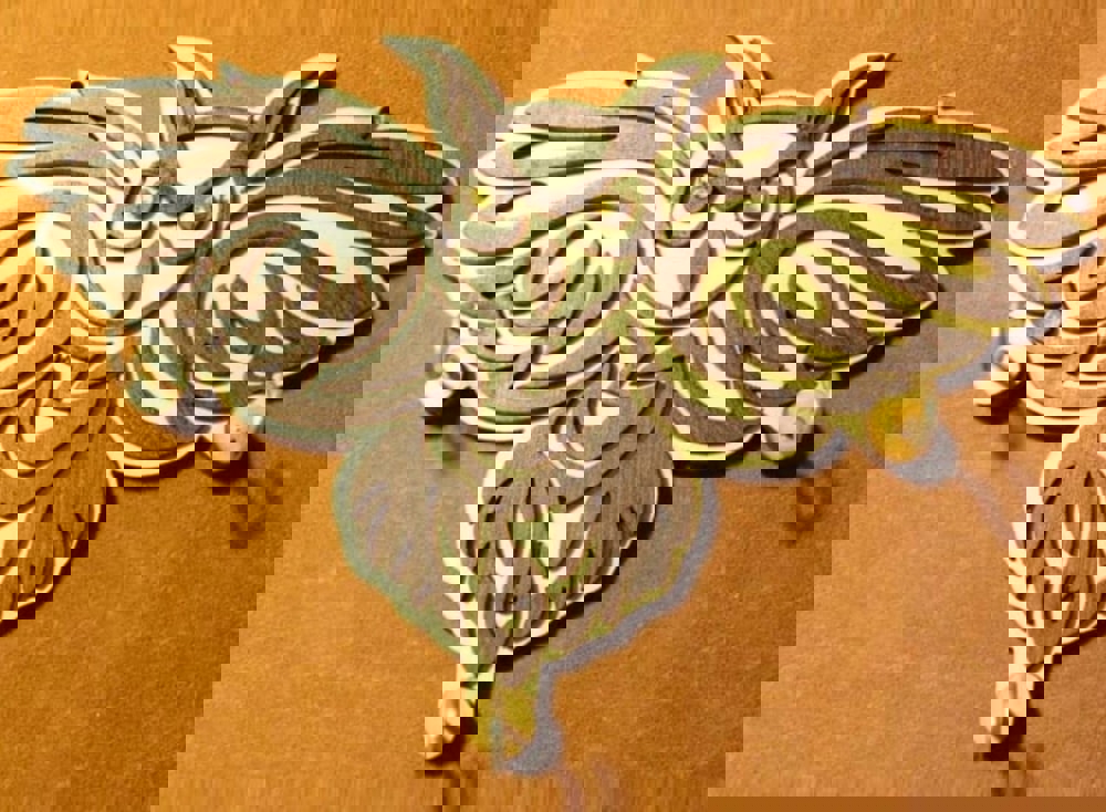 طرح جاکلیدی جغد شب مناسب برای استفاده در دستگاه های cnc چوب و cnc لیزر - laser cut night owl key holder dxf file