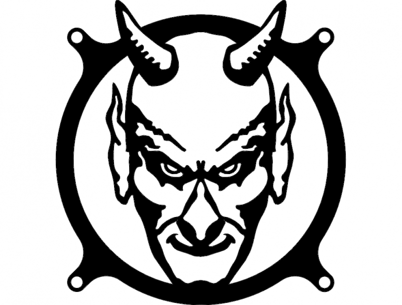 طرح ترسناک چهره سر مناسب برای استفاده در دستگاه های cnc چوب و cnc لیزر - face head scary dxf file