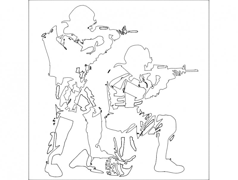طرح سرباز مناسب برای استفاده در دستگاه های cnc چوب و cnc لیزر - soldiers dxf file