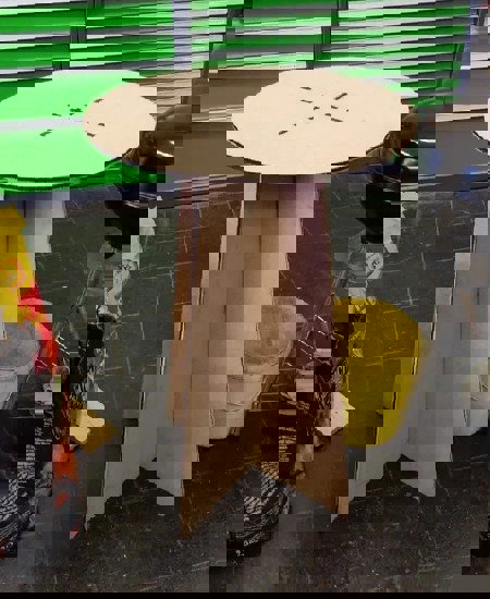 طرح میز گرد مناسب برای استفاده در دستگاه های cnc چوب و cnc لیزر - laser cut round table