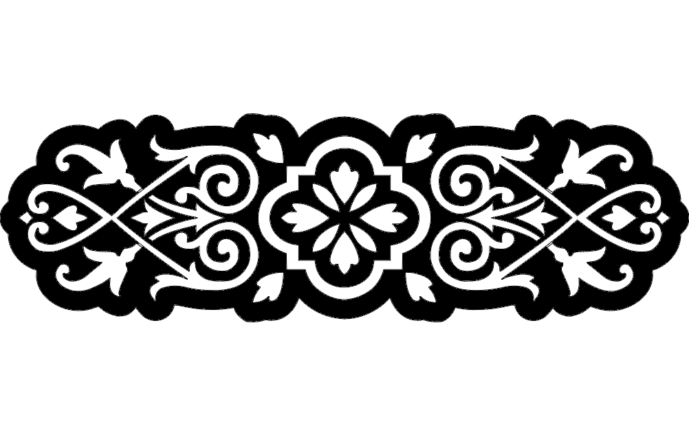 طرح مشبک گلدار مناسب برای استفاده در دستگاه های cnc چوب و cnc لیزر - floral grille design dxf file