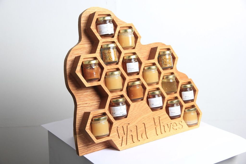 طرح نمایش عسل کهیر وحشی مناسب برای استفاده در دستگاه های cnc چوب و cnc لیزر - wild hives honey display cdr file