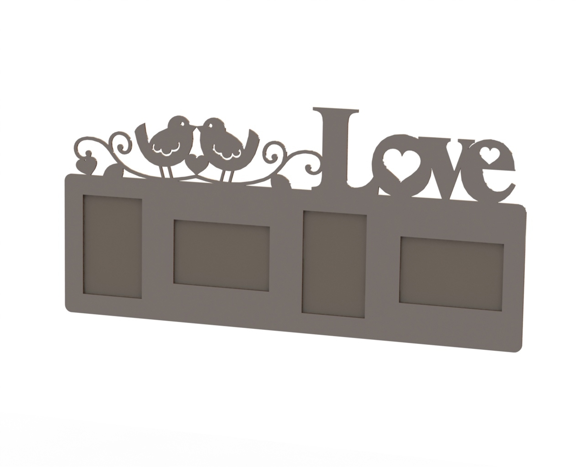 طرح قاب عکس عاشقانه مناسب برای استفاده در دستگاه های cnc چوب و cnc لیزر - love frame laser cut cdr file