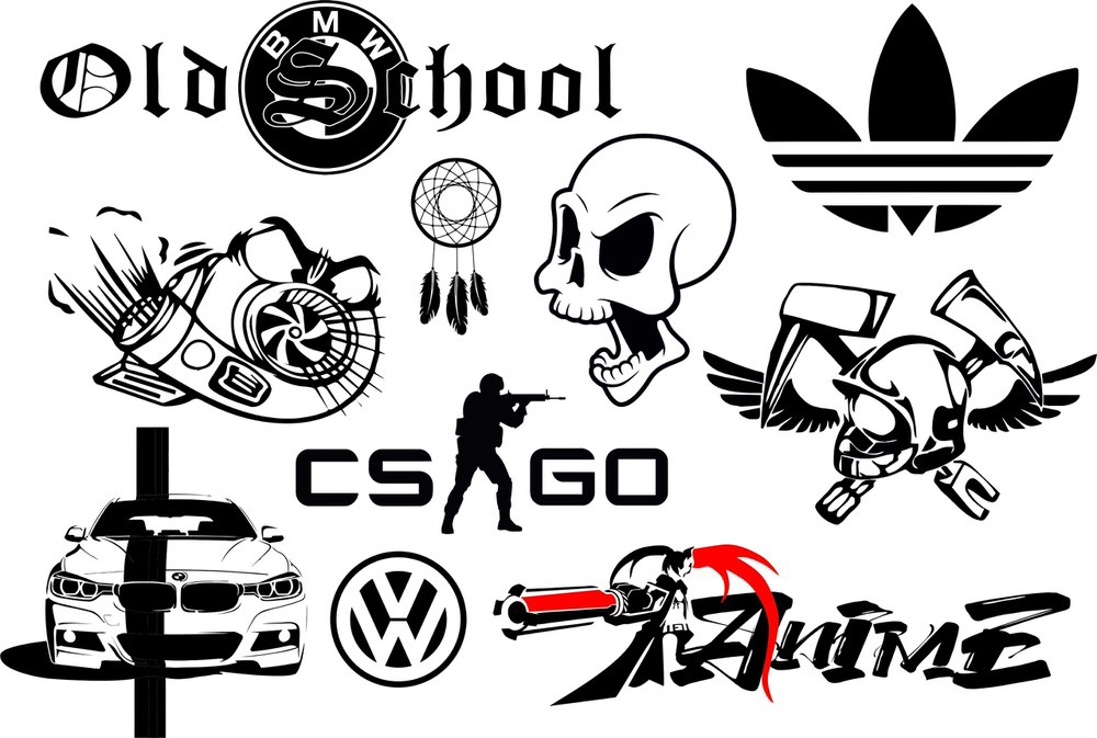 طرح فایل وکتور لوگو مناسب برای استفاده در دستگاه های cnc چوب و cnc لیزر - logo vector pack cdr file