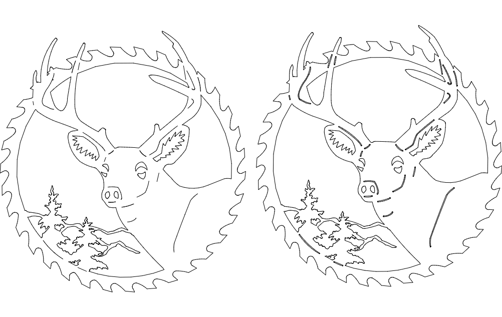 طرح تیغه اره های گرد مناسب برای استفاده در دستگاه های cnc چوب و cnc لیزر - circular sawblades dxf file