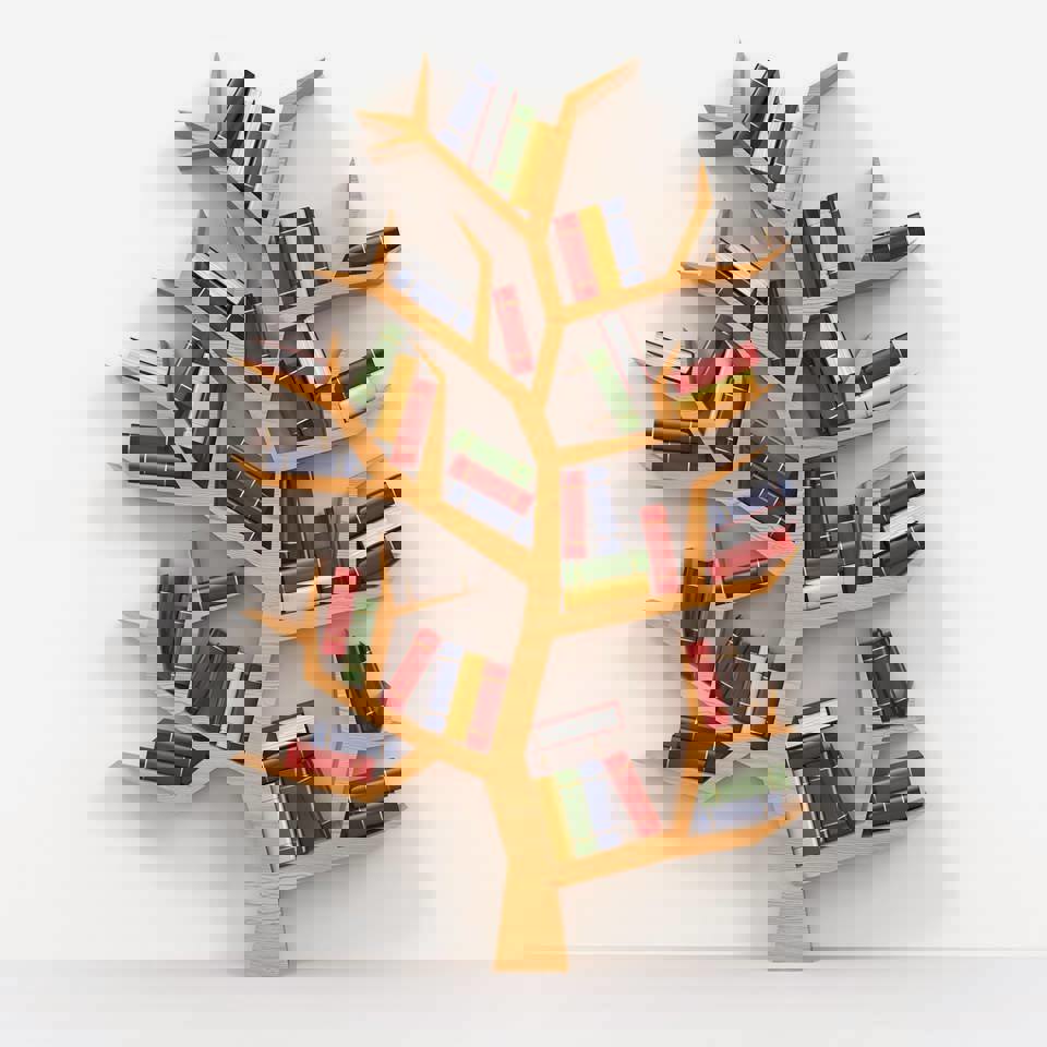 طرح مدل قفسه کتاب چوبی مناسب برای استفاده در دستگاه های cnc چوب و cnc لیزر - Design and vector for CNC machine