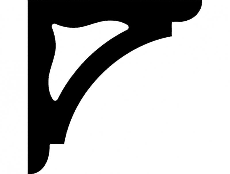 طرح گوشه کرون ۰۰۰۹ مناسب برای استفاده در دستگاه های cnc چوب و cnc لیزر - corner design kron 0009 dxf file