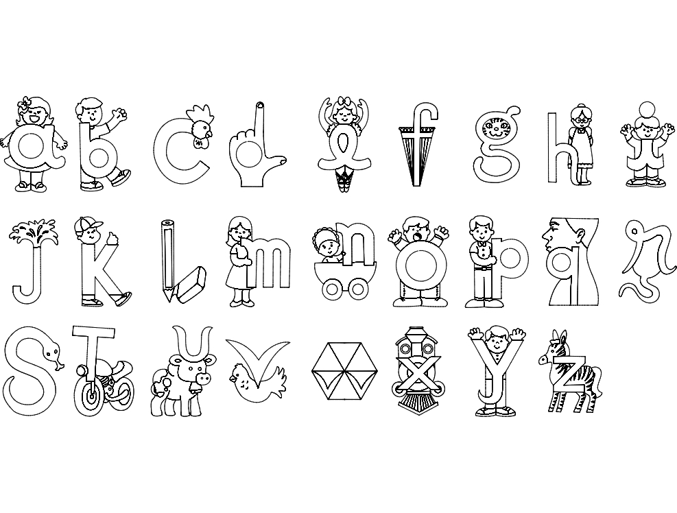 طرح الفبای ایلوسترادو مناسب برای استفاده در دستگاه های cnc چوب و cnc لیزر - alfabeto ilustrado dxf file