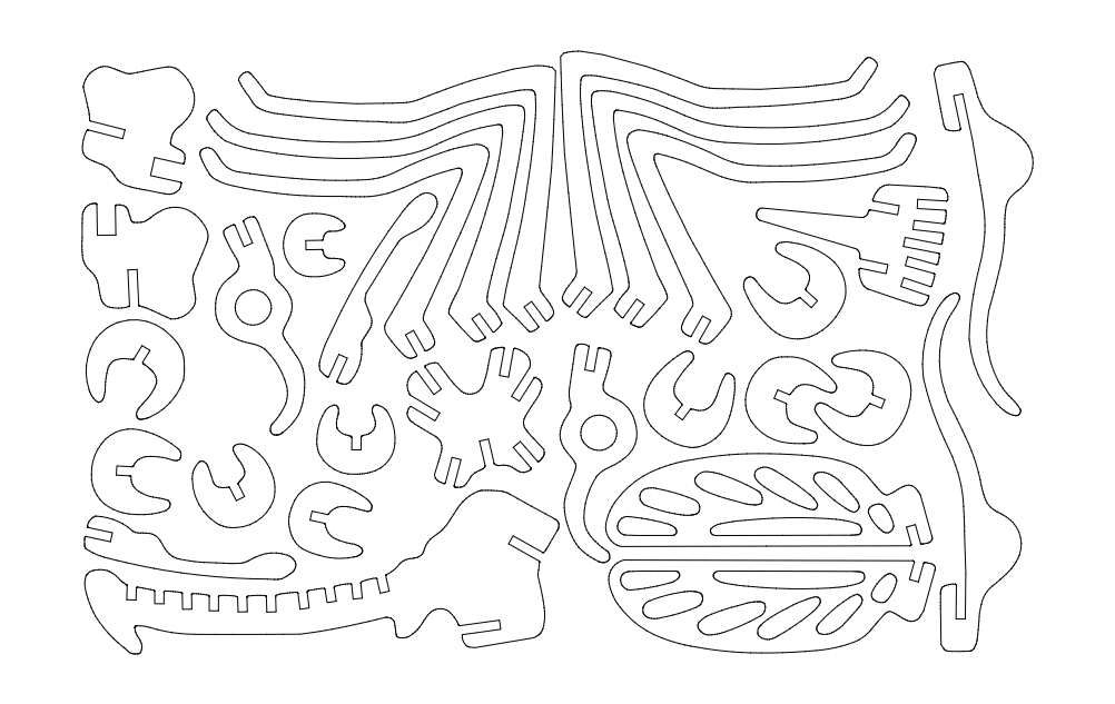 طرح پشه مناسب برای استفاده در دستگاه های cnc چوب و cnc لیزر - mosquito dxf file